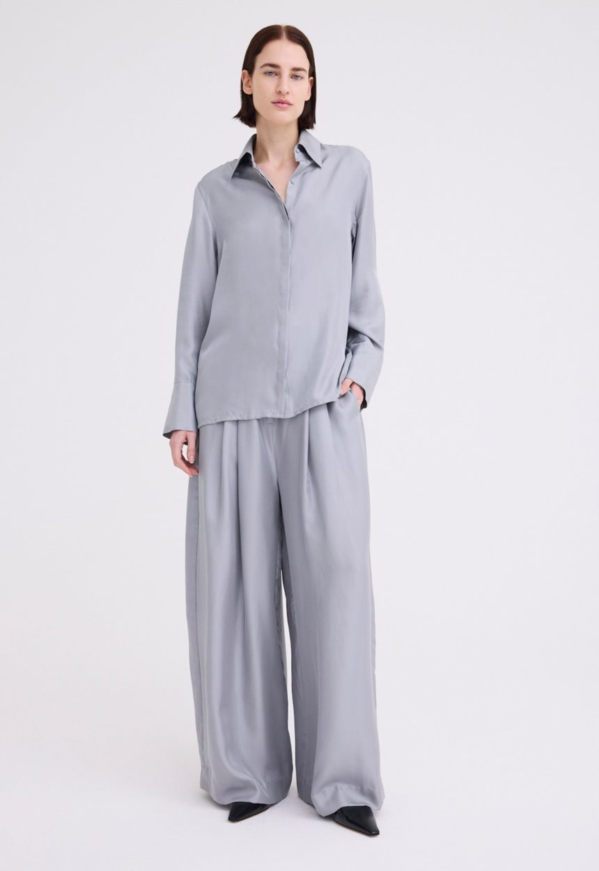 Jac + Jack Poirot Silk Twill Pant - Oxide Grey